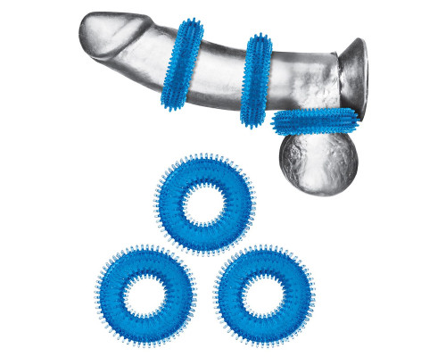 Заказать Комплект из трех голубых колец для эрекции 3-Pack Ultra-Stim Stretch Cock Rings Заказать Комплект из трех голубых колец для эрекции 3-Pack Ultra-Stim Stretch Cock Rings