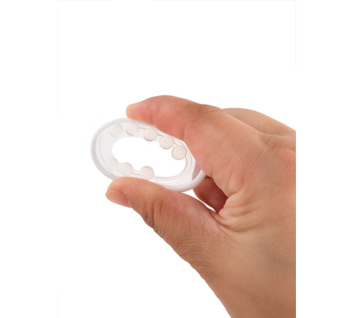 Эрекционное кольцо со стимулирующими шариками сверху и снизу