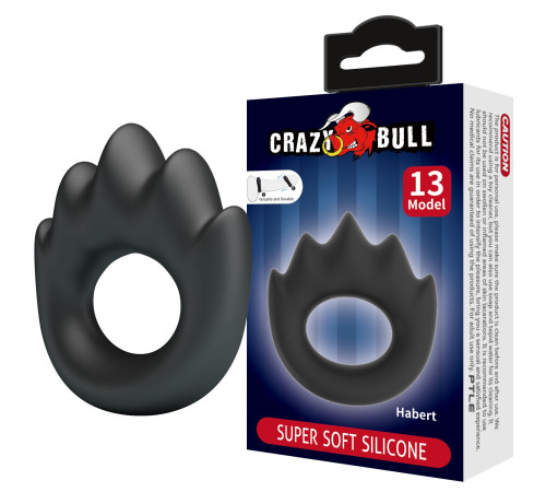 Черное эрекционное кольцо Habert