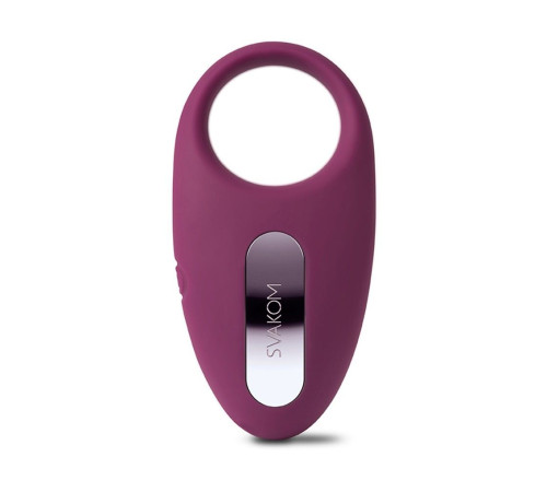 Фиолетовое эрекционное кольцо Winni с вибрацией и пультом ДУ