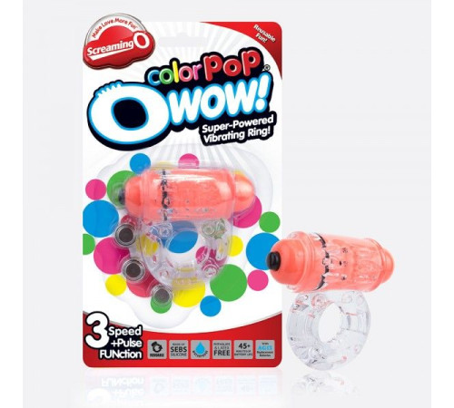 Неоновое оранжевое кольцо на пенис O wow!