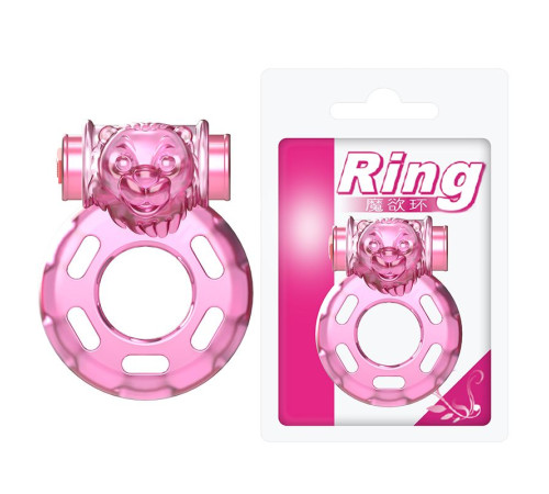 Розовое эрекционное виброкольцо Pink Bear Розовое эрекционное виброкольцо Pink Bear