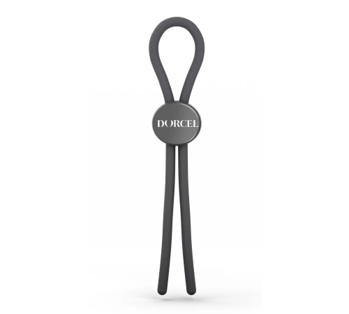 Серое эрекционное лассо на пенис Mr Dorcel