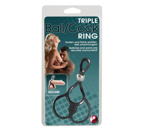 Лассо с подхватом мошонки Triple Ball-und Cockring Лассо с подхватом мошонки Triple Ball-und Cockring