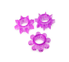 Набор из 3 лиловых эрекционных колец различной формы
