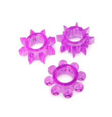Набор из 3 лиловых эрекционных колец различной формы