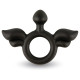 Заказать Черное эрекционное кольцо с крыльями Rooster Jeliel Angel
