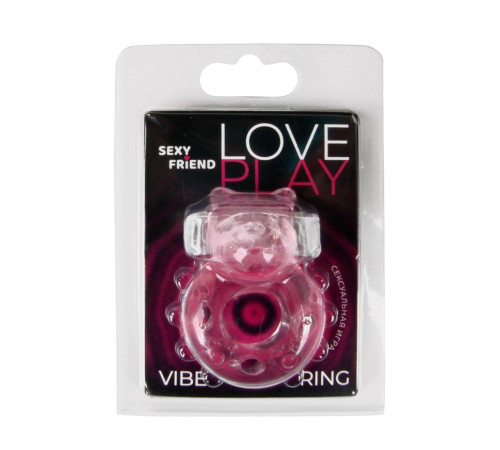 Розовое эрекционное виброкольцо в форме мишки