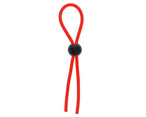 Заказать Красное эрекционное лассо с одной бусиной-утяжкой STRETCHY THIN LASSO