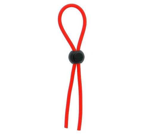 Красное эрекционное лассо с одной бусиной-утяжкой STRETCHY THIN LASSO Красное эрекционное лассо с одной бусиной-утяжкой STRETCHY THIN LASSO