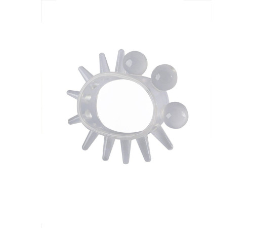 Эластичное эрекционное кольцо с шариками и лучами