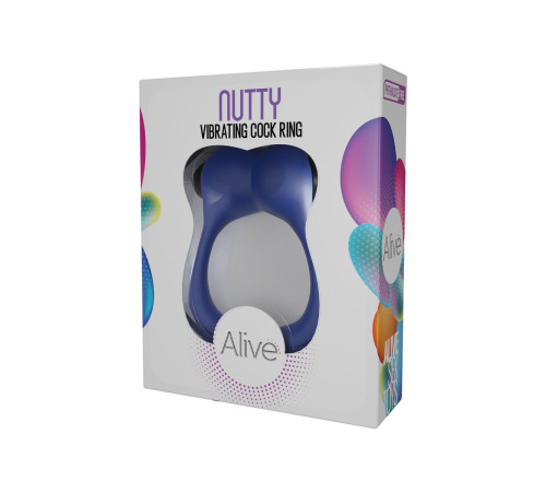 Синее эрекционное виброкольцо Nutty