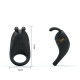 Заказать Чёрное эрекционное кольцо с вибрацией Rabbit Vibrator