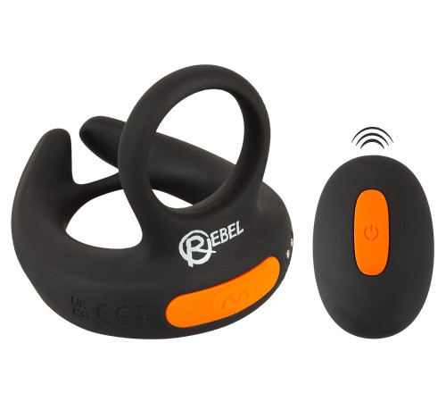 Черный вибростимулятор мошонки RC Scrotum Stimulator with Vibration