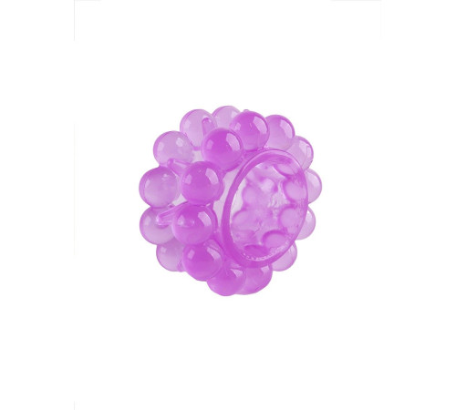 Лиловое эрекционное кольцо с 2 рядами стимулирующих шариков