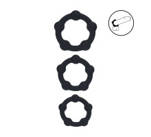 Набор из 3 эрекционных колец Beaded Silicone Cockring Set