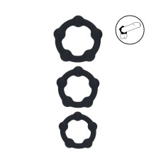 Набор из 3 эрекционных колец Beaded Silicone Cockring Set