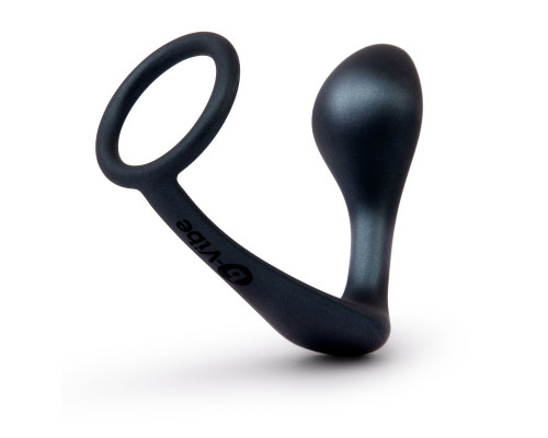 Заказать Черное эрекционное кольцо со стимулятором простаты Ringer Cock Ring   Plug