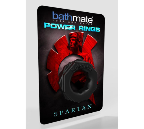 Чёрное эрекционное кольцо Spartan