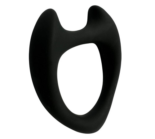Черное эрекционное кольцо с рожками Wooomy Toro M
