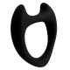 Черное эрекционное кольцо с рожками Wooomy Toro M