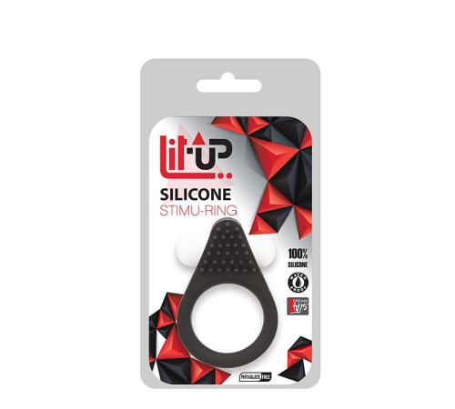 Чёрное эрекционное кольцо LIT-UP SILICONE STIMU RING 1 BLACK Чёрное эрекционное кольцо LIT-UP SILICONE STIMU RING 1 BLACK