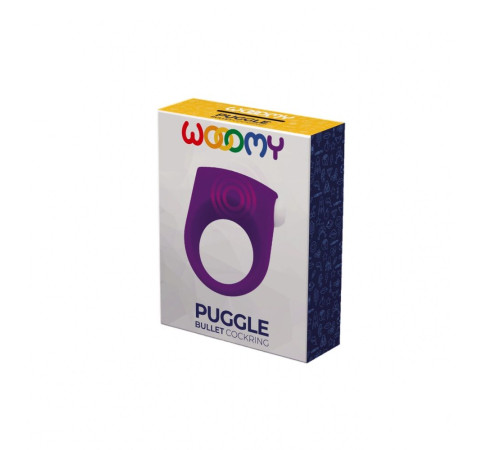 Фиолетовое эрекционное кольцо Puggle Vibrating Ring with Bullet