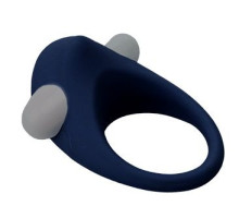 Гладкое синее эрекционное виброкольцо STIMU RING