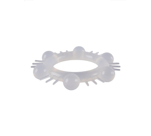 Эластичное эрекционное кольцо с шипиками и шариками