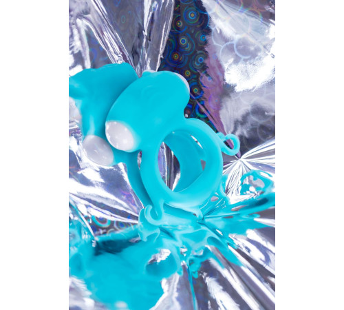 Голубое виброкольцо на пенис Sair