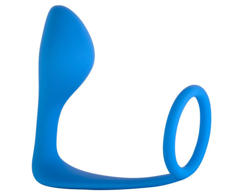 Заказать Синее эрекционное кольцо с анальной пробкой Button Anal Plug Заказать Синее эрекционное кольцо с анальной пробкой Button Anal Plug