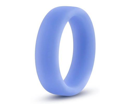 Заказать Голубое люминесцентное кольцо Silicone Glo Cock Ring