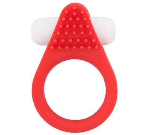 Красное эрекционное кольцо LIT-UP SILICONE STIMU RING 1 RED