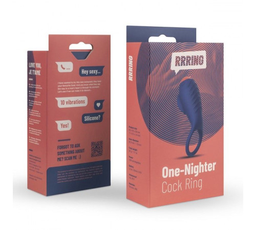 Синее эрекционное кольцо RRRING One Nighter Cock Ring