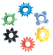 Набор из 6 разноцветных эрекционных колец