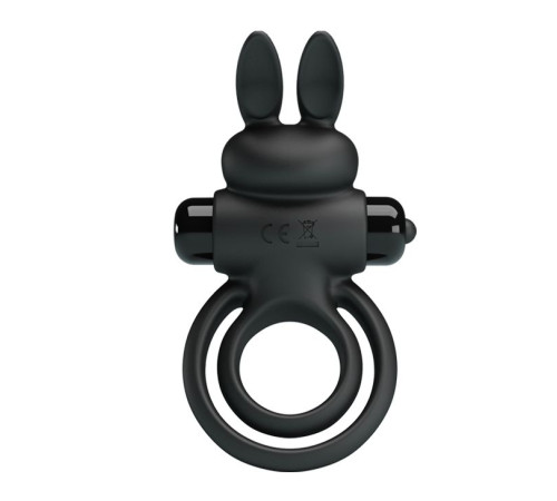 Черное эрекционное кольцо с вибростимуляцией клитора Vibrant Penis Ring III