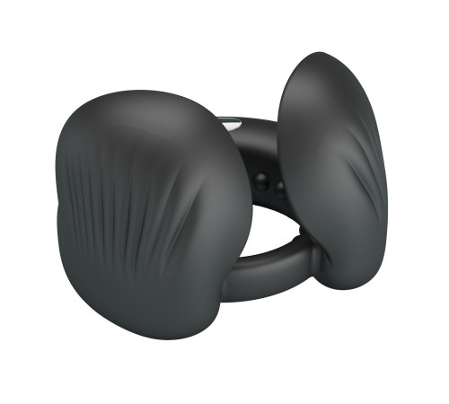 Черное эрекционное виброкольцо Quentin