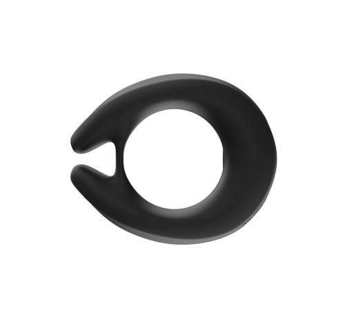 Черное эрекционное виброкольцо Cock Ring с пультом ДУ