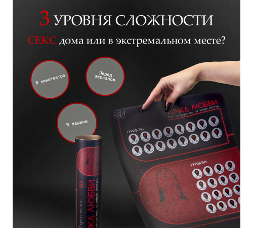 Плакат для двоих  Точка любви  со скретч-слоем