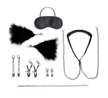 Большой эротический набор из 12 предметов Interchangeable Collar   Nipple Clips Set