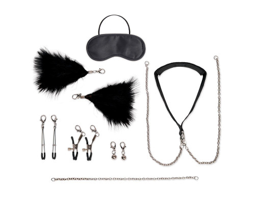 Заказать Большой эротический набор из 12 предметов Interchangeable Collar   Nipple Clips Set
