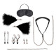 Заказать Большой эротический набор из 12 предметов Interchangeable Collar   Nipple Clips Set