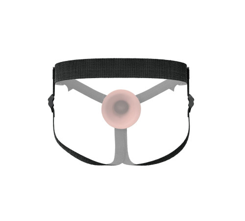 Телесный пустотелый фаллопротез 9’’ Hollow Silicone Strap-On - 24,1 см.