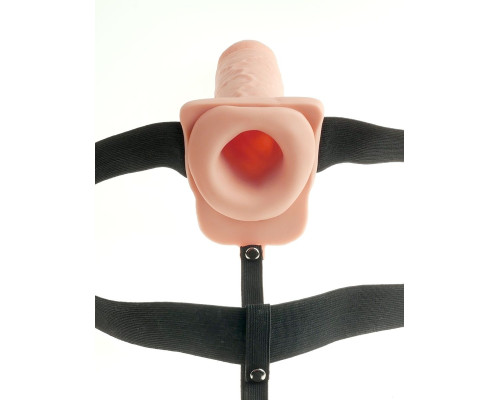 Заказать Телесный перезаряжаемый вибрострапон 7 Hollow Rechargeable Strap-on with Balls - 20,3 см. Заказать Телесный перезаряжаемый вибрострапон 7 Hollow Rechargeable Strap-on with Balls - 20,3 см.
