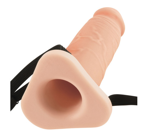 Телесный реалистичный фаллоимитатор с полостью Silicone Hollow Extension - 20 см.