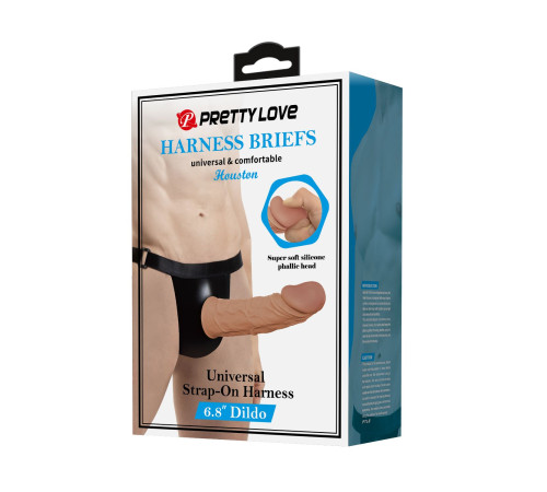 Полый страпон на регулируемых трусиках Houston - 17,5 см.