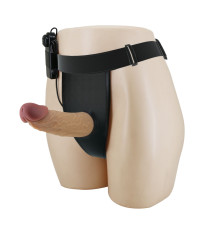 Полый вибрострапон на регулируемых трусиках Draven - 17,5 см.