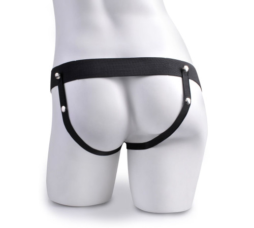 Кофейный перезаряжаемый вибрострапон 7  Hollow Rechargeable Strap-on with Balls - 20,3 см.