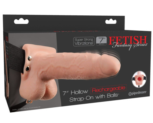 Заказать Телесный перезаряжаемый вибрострапон 7 Hollow Rechargeable Strap-on with Balls - 20,3 см. Заказать Телесный перезаряжаемый вибрострапон 7 Hollow Rechargeable Strap-on with Balls - 20,3 см.