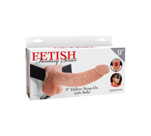 Полый страпон телесного цвета Hollow Strap-On with Balls - 24 см. Полый страпон телесного цвета Hollow Strap-On with Balls - 24 см.